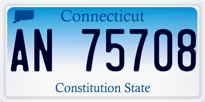 CT license plate AN75708