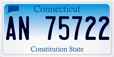 CT license plate AN75722