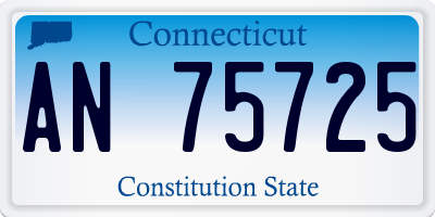 CT license plate AN75725