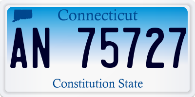CT license plate AN75727