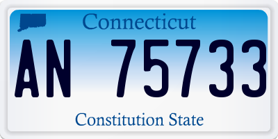 CT license plate AN75733