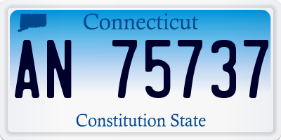 CT license plate AN75737