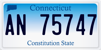 CT license plate AN75747
