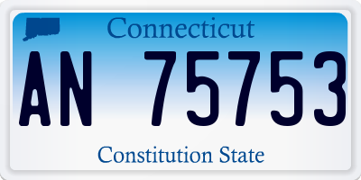 CT license plate AN75753