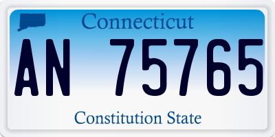 CT license plate AN75765