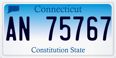 CT license plate AN75767