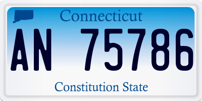 CT license plate AN75786