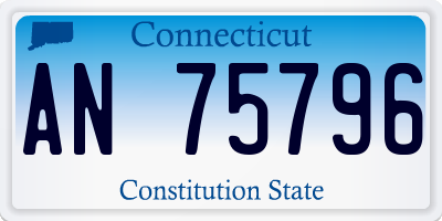 CT license plate AN75796