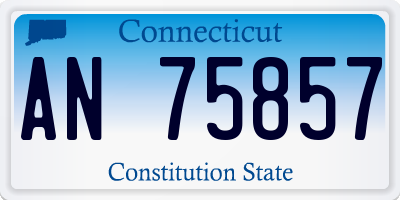 CT license plate AN75857