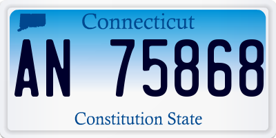 CT license plate AN75868