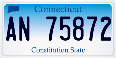 CT license plate AN75872