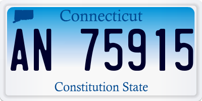 CT license plate AN75915