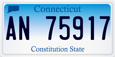 CT license plate AN75917