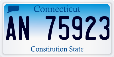 CT license plate AN75923