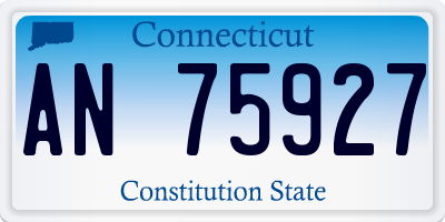 CT license plate AN75927