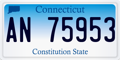 CT license plate AN75953