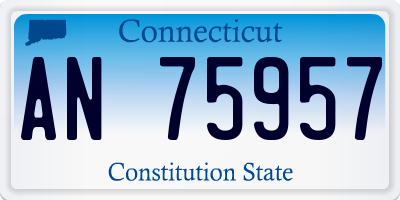 CT license plate AN75957