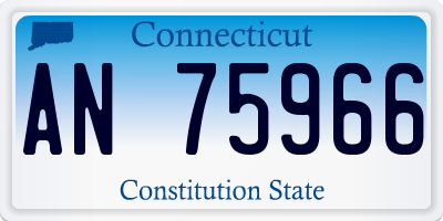 CT license plate AN75966