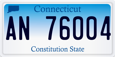 CT license plate AN76004