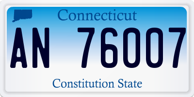 CT license plate AN76007