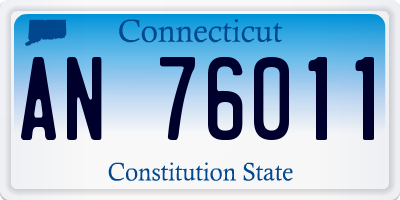 CT license plate AN76011