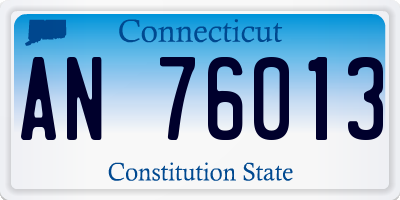 CT license plate AN76013