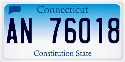 CT license plate AN76018