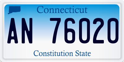 CT license plate AN76020