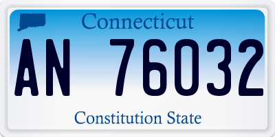 CT license plate AN76032