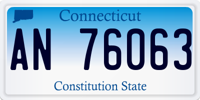 CT license plate AN76063