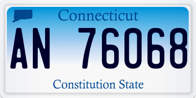 CT license plate AN76068
