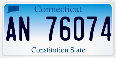 CT license plate AN76074