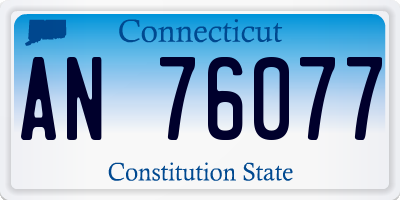 CT license plate AN76077