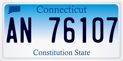 CT license plate AN76107