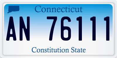 CT license plate AN76111