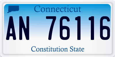 CT license plate AN76116