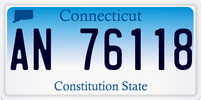 CT license plate AN76118