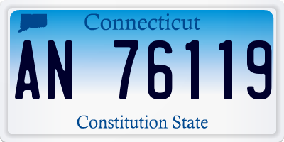 CT license plate AN76119