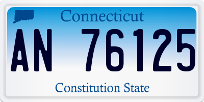 CT license plate AN76125