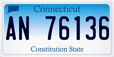 CT license plate AN76136
