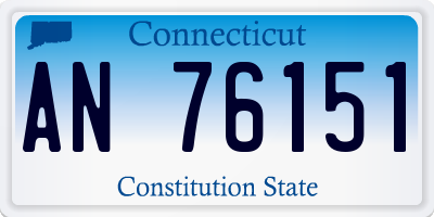 CT license plate AN76151