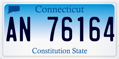 CT license plate AN76164