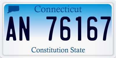 CT license plate AN76167