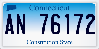 CT license plate AN76172