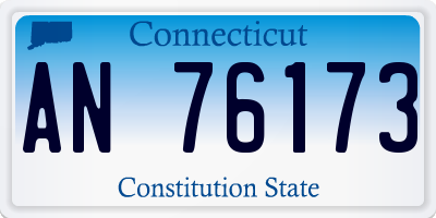 CT license plate AN76173
