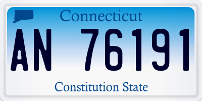 CT license plate AN76191