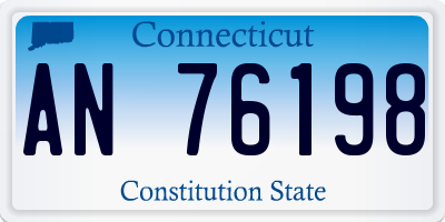 CT license plate AN76198