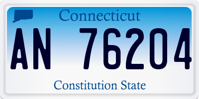 CT license plate AN76204