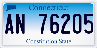 CT license plate AN76205