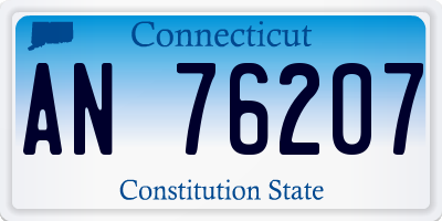 CT license plate AN76207